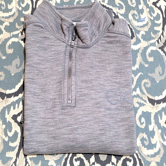 Calvin Klein long sleeve knit with zipper, GUC! Unisex, size large🎉🎊 - Picture 1 of 11